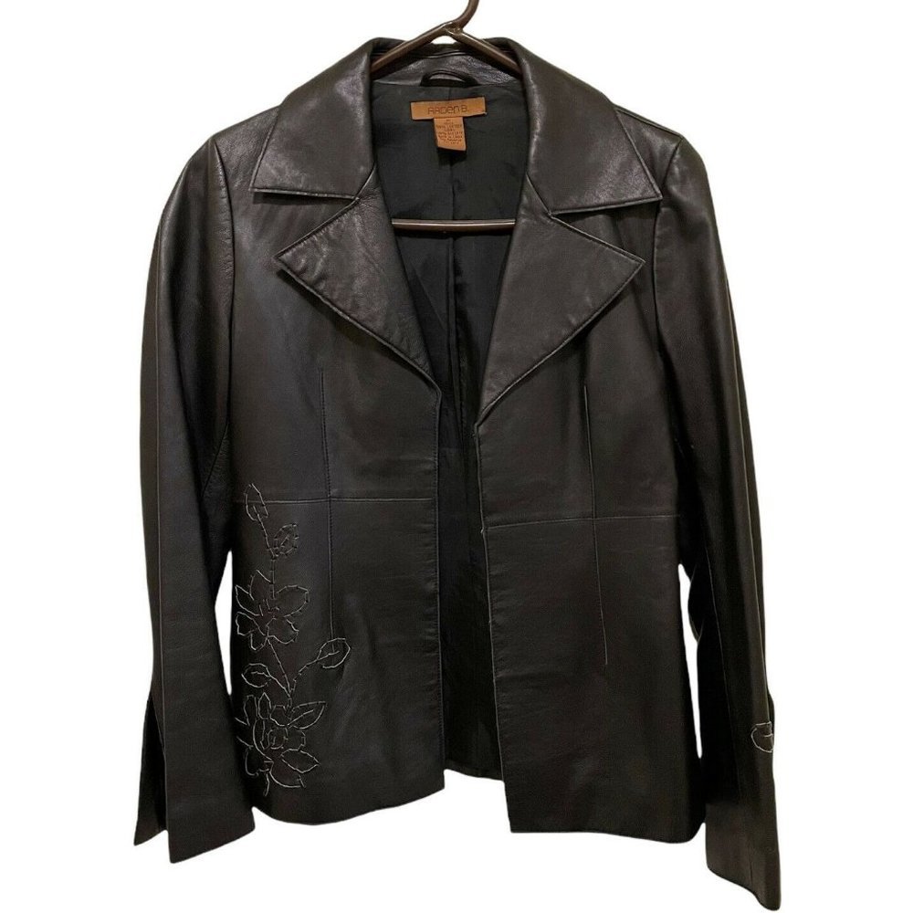Arden B Leather Womans Jacket Black Soft Size‎ M 100% Leather